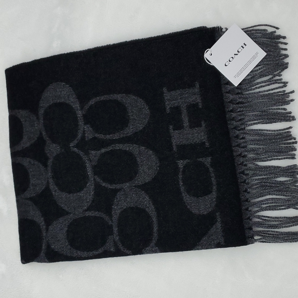 NWT Coach wool cashmere scarf